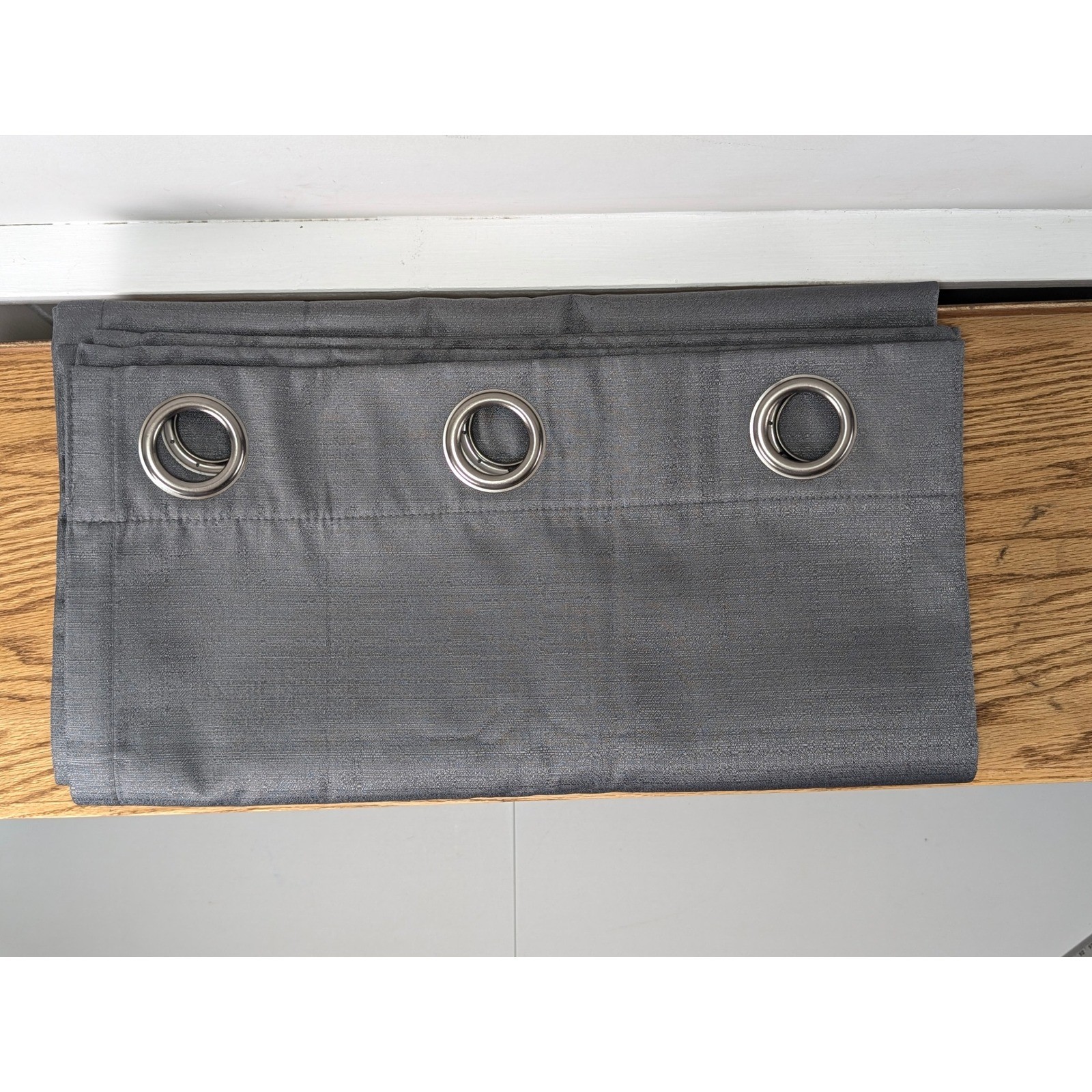 Eclipse DuoTech Grommet Curtain Panel Draft Stopper Total Blackout 40×84 Grey