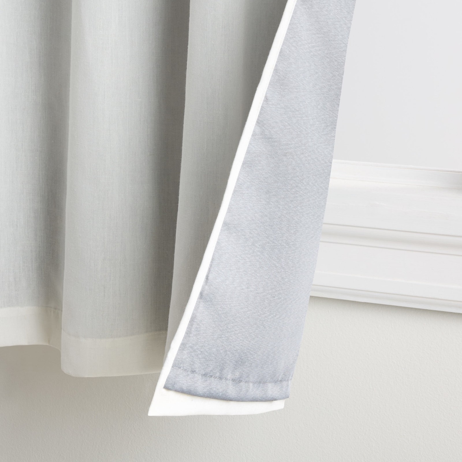 2-Pack 50″x63″ Bertram Solid Linen Texture Indoor Curtains Room Darkening