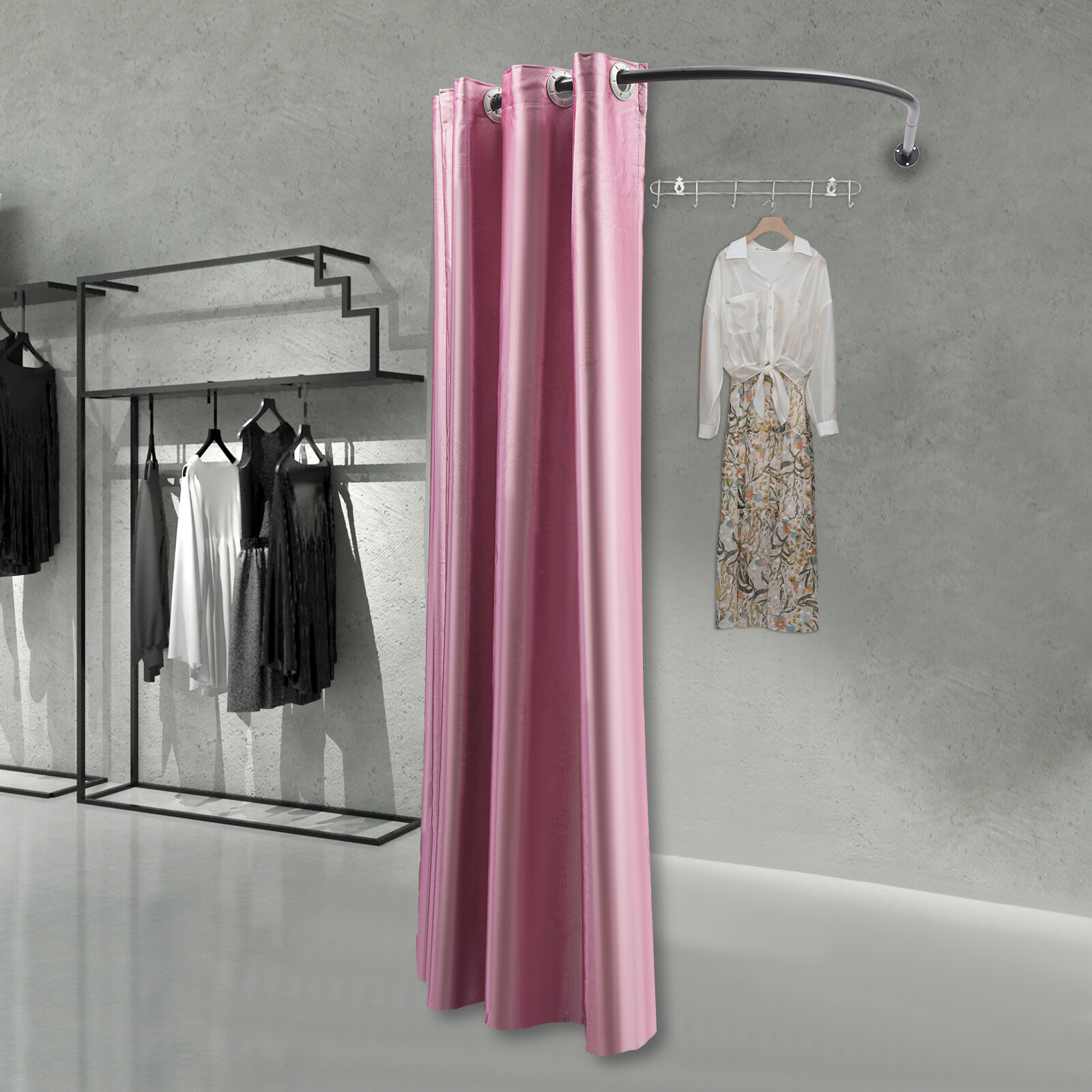 U-shaped Store Changing Curtain Clothing Store Privacy Protection Dressing Cloth