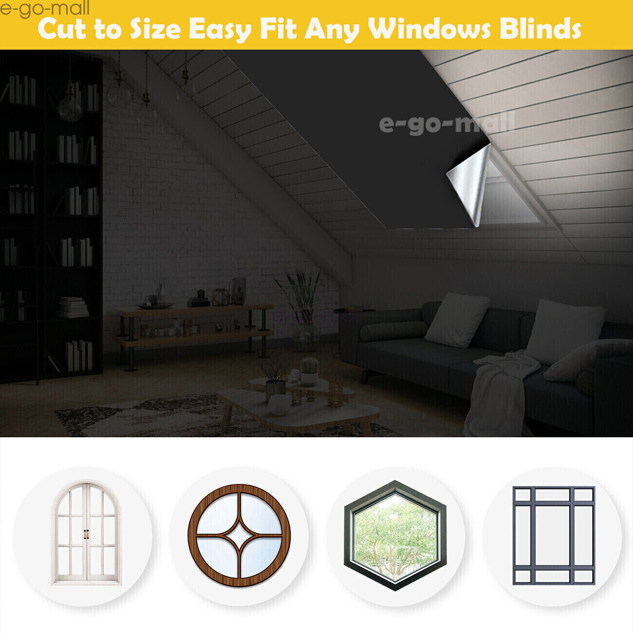 100% Blackout Roller Shades Cordless Window Blind Curtains for Nursery Travel