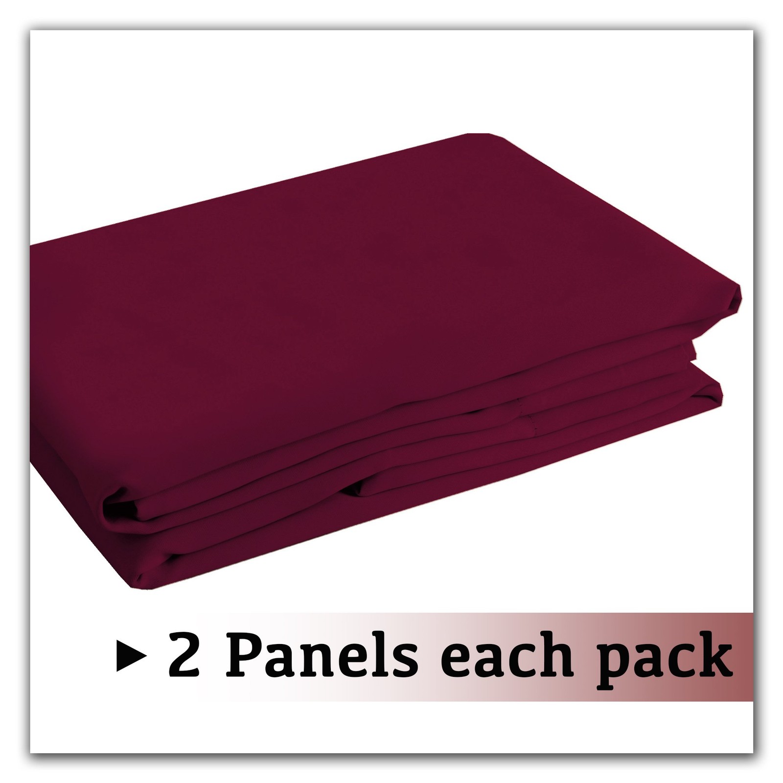 Turquoize Solid Blackout Drapes, Room 42″W x 63″L (Pack of 2), Burgundy