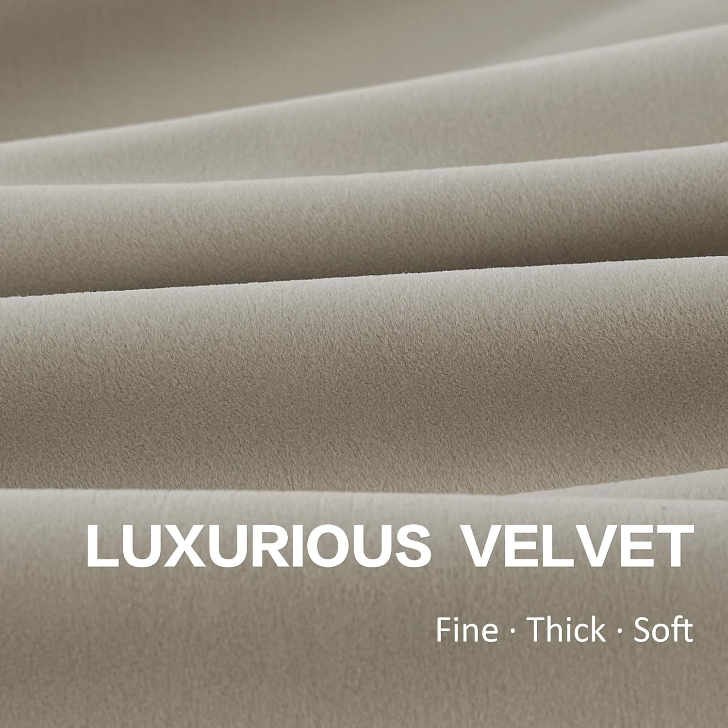 Luxury Velvet Pleated Curtains 102 Inches Long 1 Panel, Camel Beige Pinch Pleate