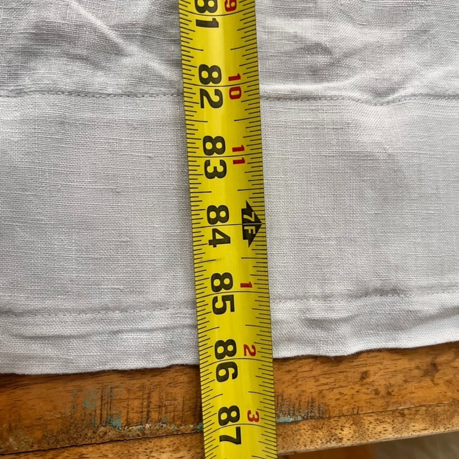 Unbranded Single Curtain Panel 55 x 86″ Rod Pocket Light Gray Linen