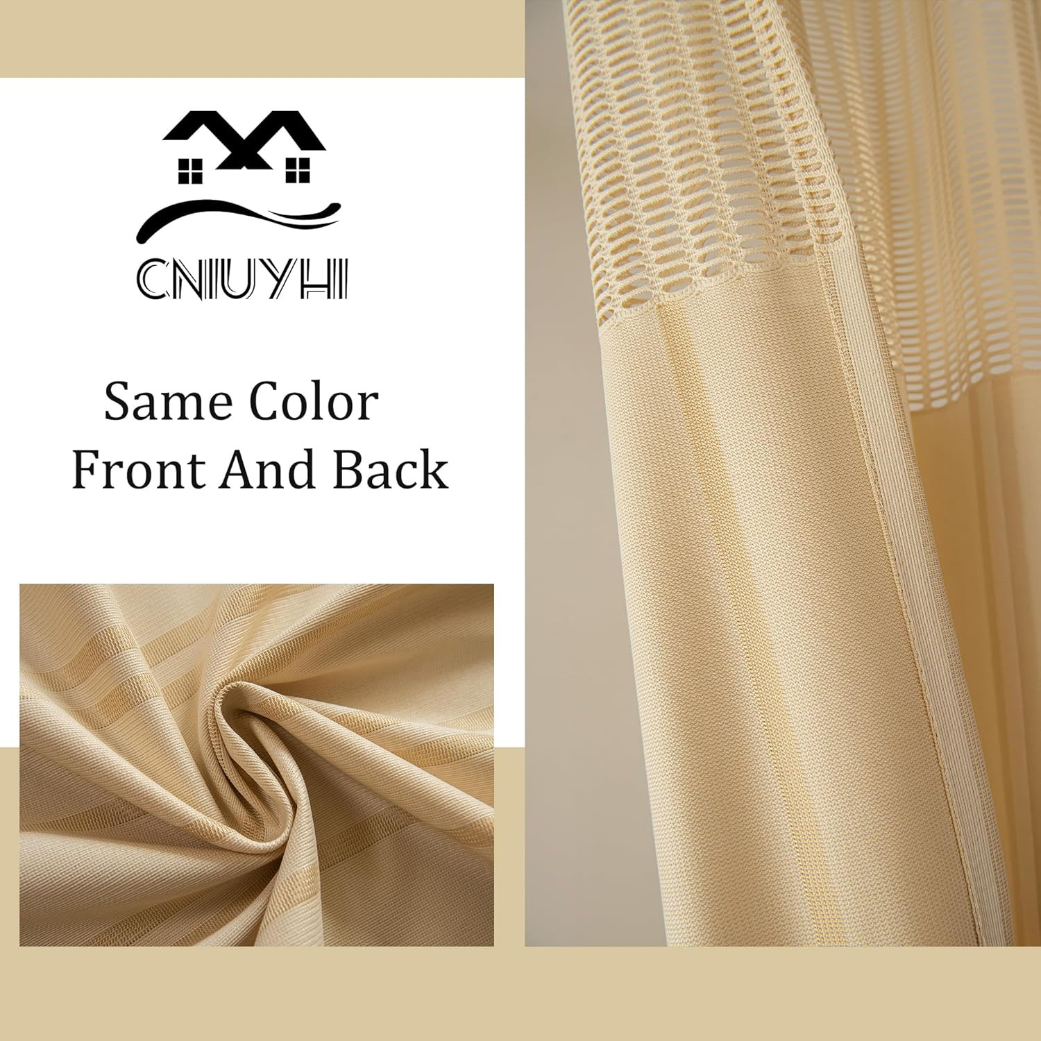 5x8ft Beige Hospital Curtain – Flame Retardant Medical Privacy Room Divider