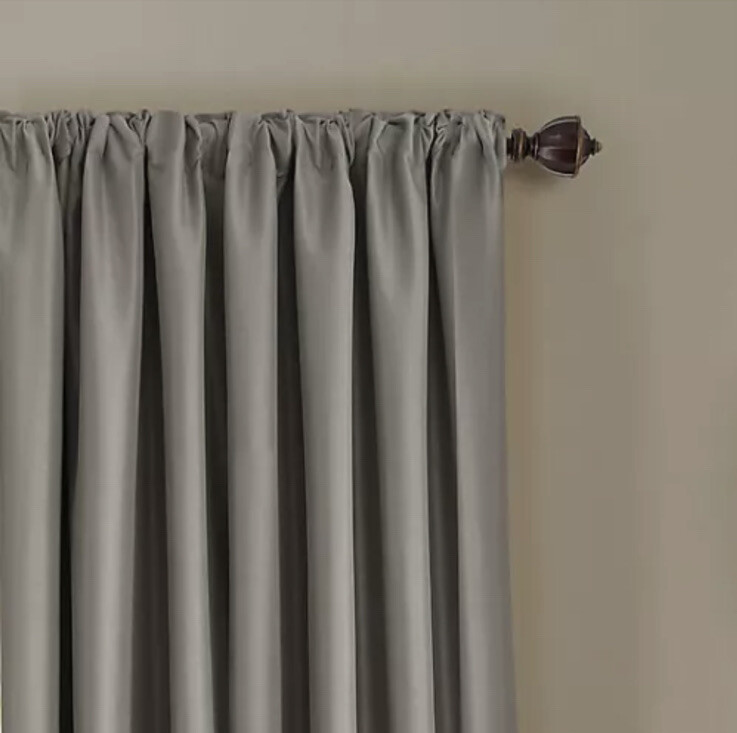 Room Darkening 52”x108”~Window Curtain ~1 Single Panel~All Seasons in Silver~New