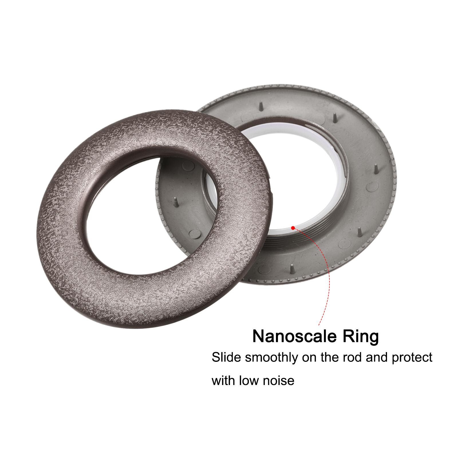 24 Pack Curtain Grommets 1-9/16″ Sliding Sheers Plastic Curtain Hole Eyelet Ring