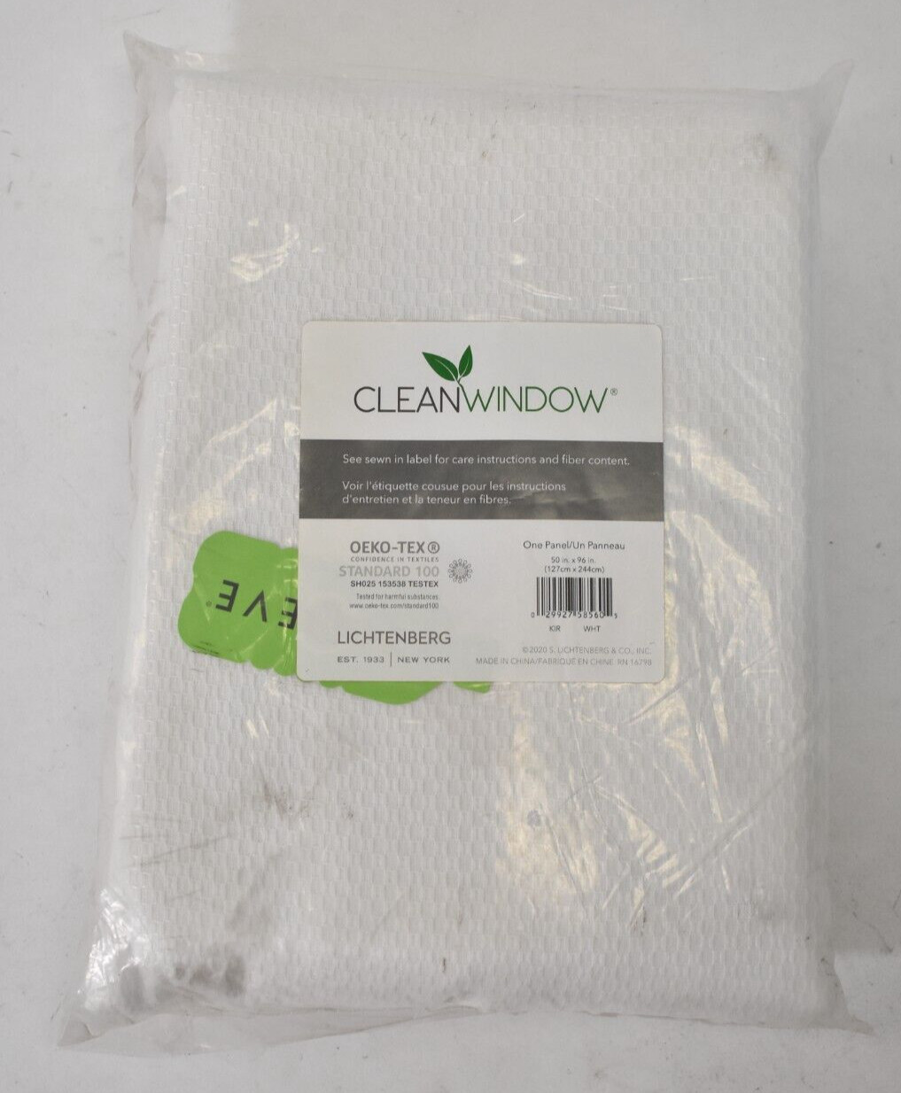 Lichtenberg Clean Window Raised Dobby Recycled Fiber Semi Sheer Curtain Panel