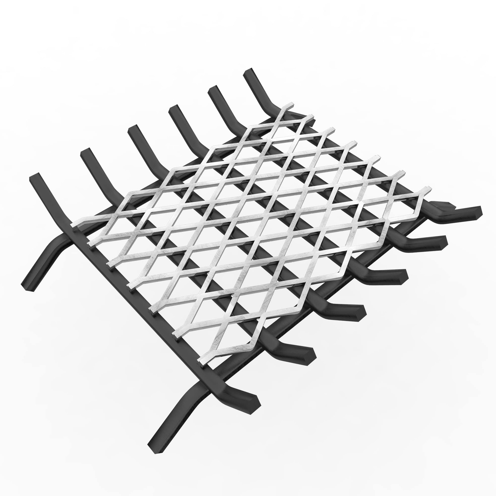 Fireplace Grate Ember Retainer,12x7inches Steel Fireplace Ember Retainer Mesh…