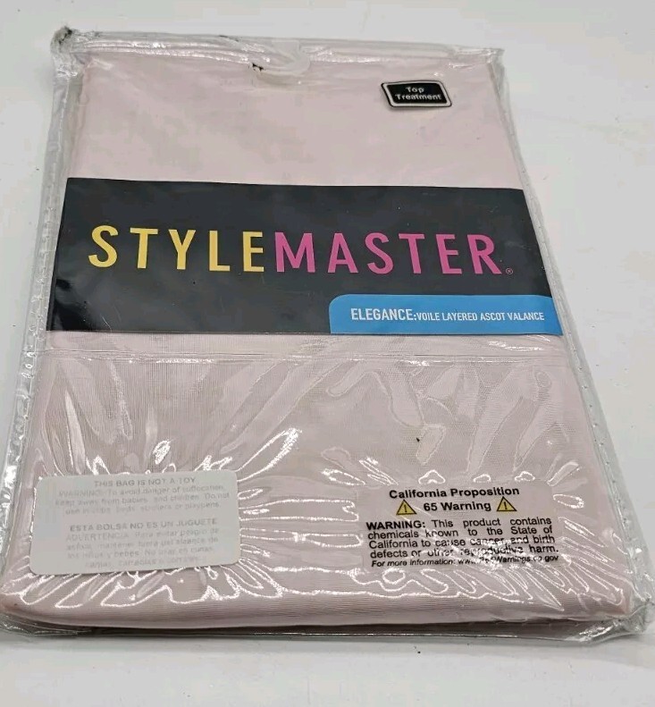 Belle Maison StyleMaster Elegance Voile Layered Ascot Balance 60″X24″ Color Pink