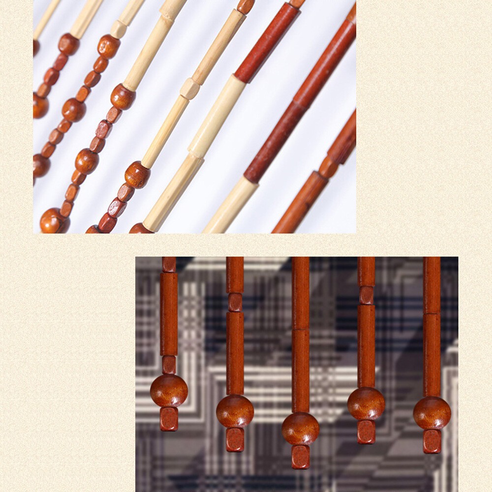 Wooden Bamboo Beaded Curtain 90*175Cm Room Divider Home Decor For US