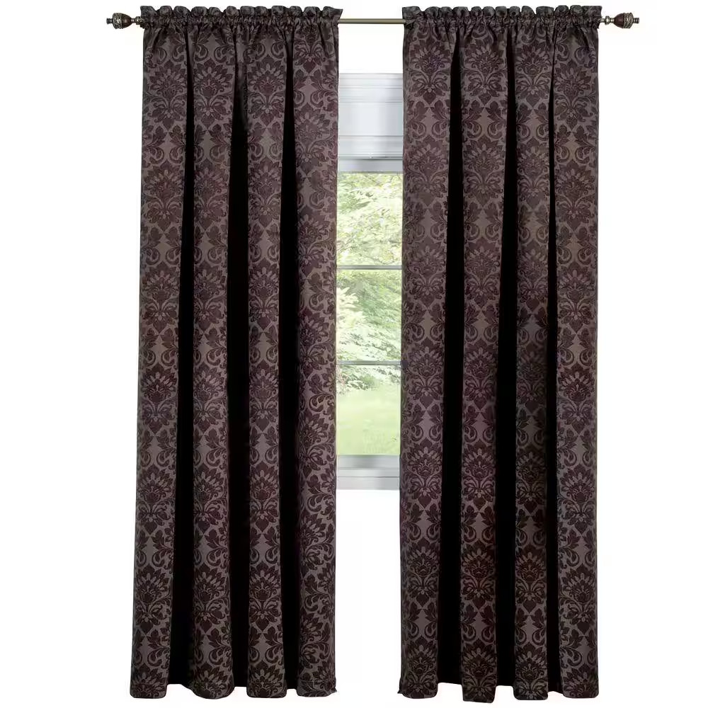 Sutton 52 In. W X 84 In. L Polyester Blackout Window Panel in Ivory