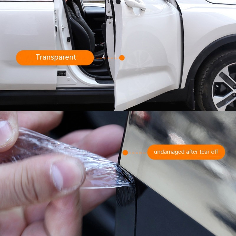 Clear Vinyl Film Tape Sticker Scratch Proof Door Edge Car Decor Auto Interior