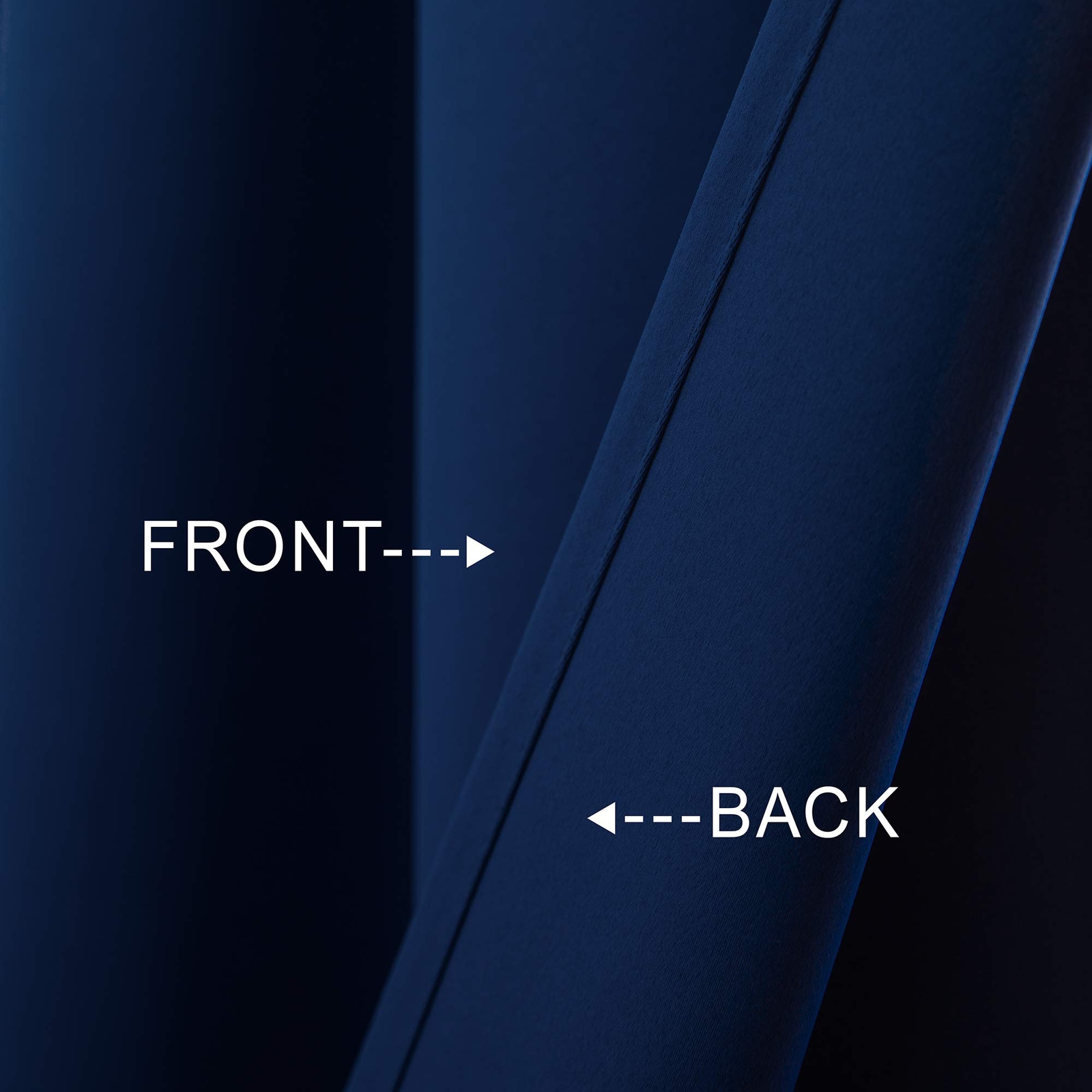Navy Blue Window Valances For Kitchen 2 Pack Rod Pocket Blackout Light Blocking