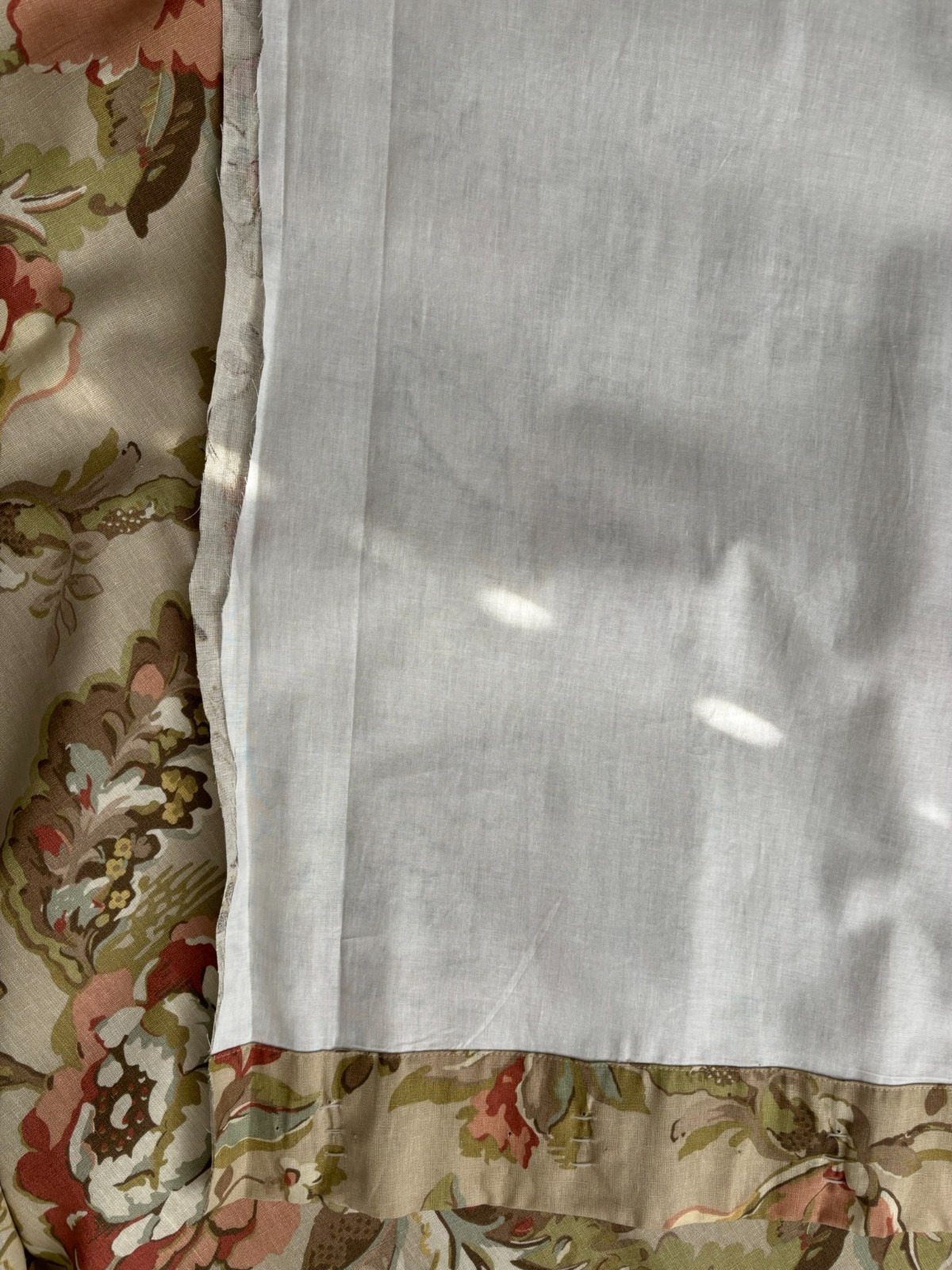 2 POTTERY BARN Linen Blend Vanessa Floral Palampore Curtain Panels 71″x84″ READ