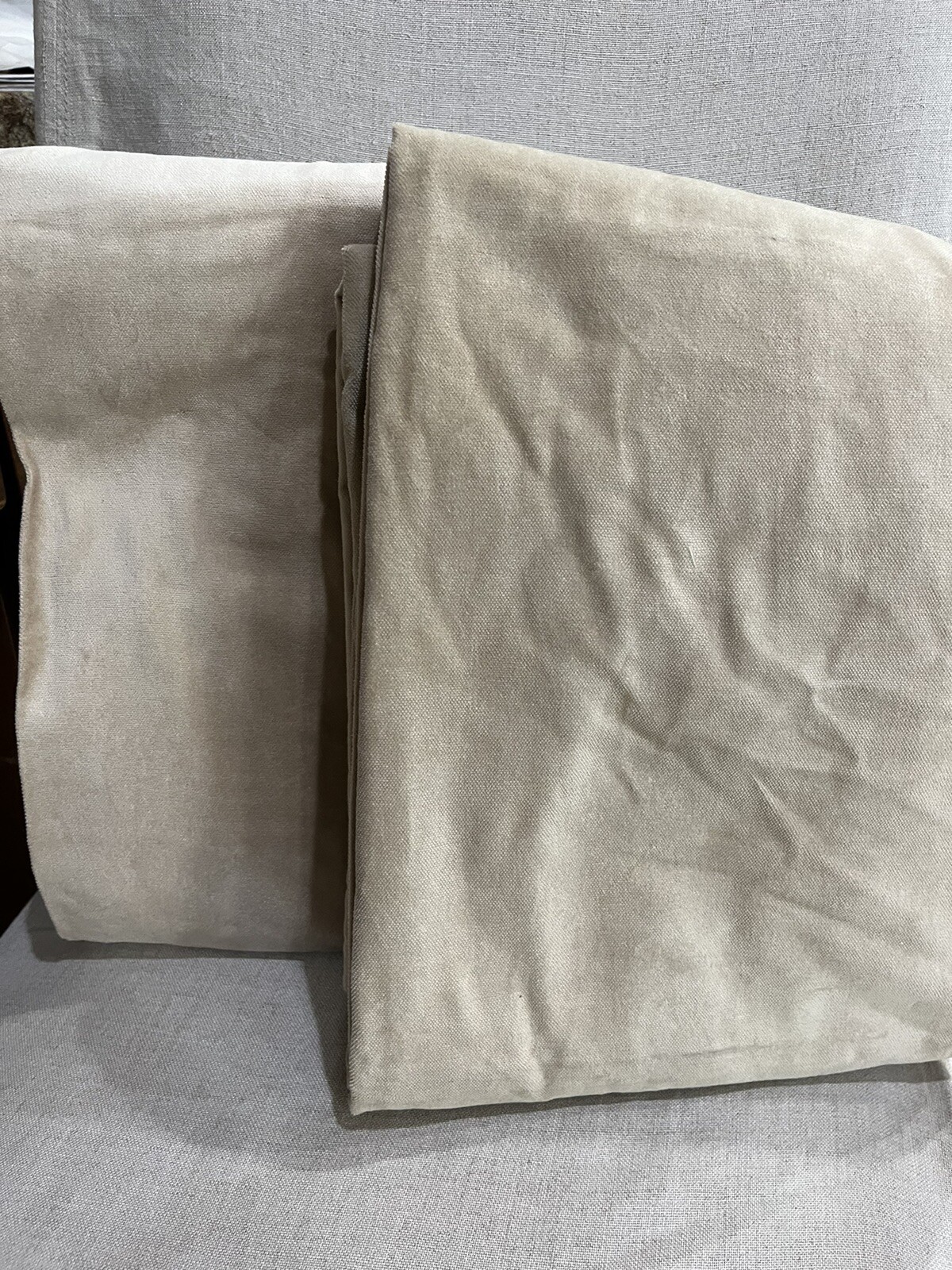 West Elm Cotton Velvet Curtain Drape Set of 2 48×96″ Sand manufactured 2021