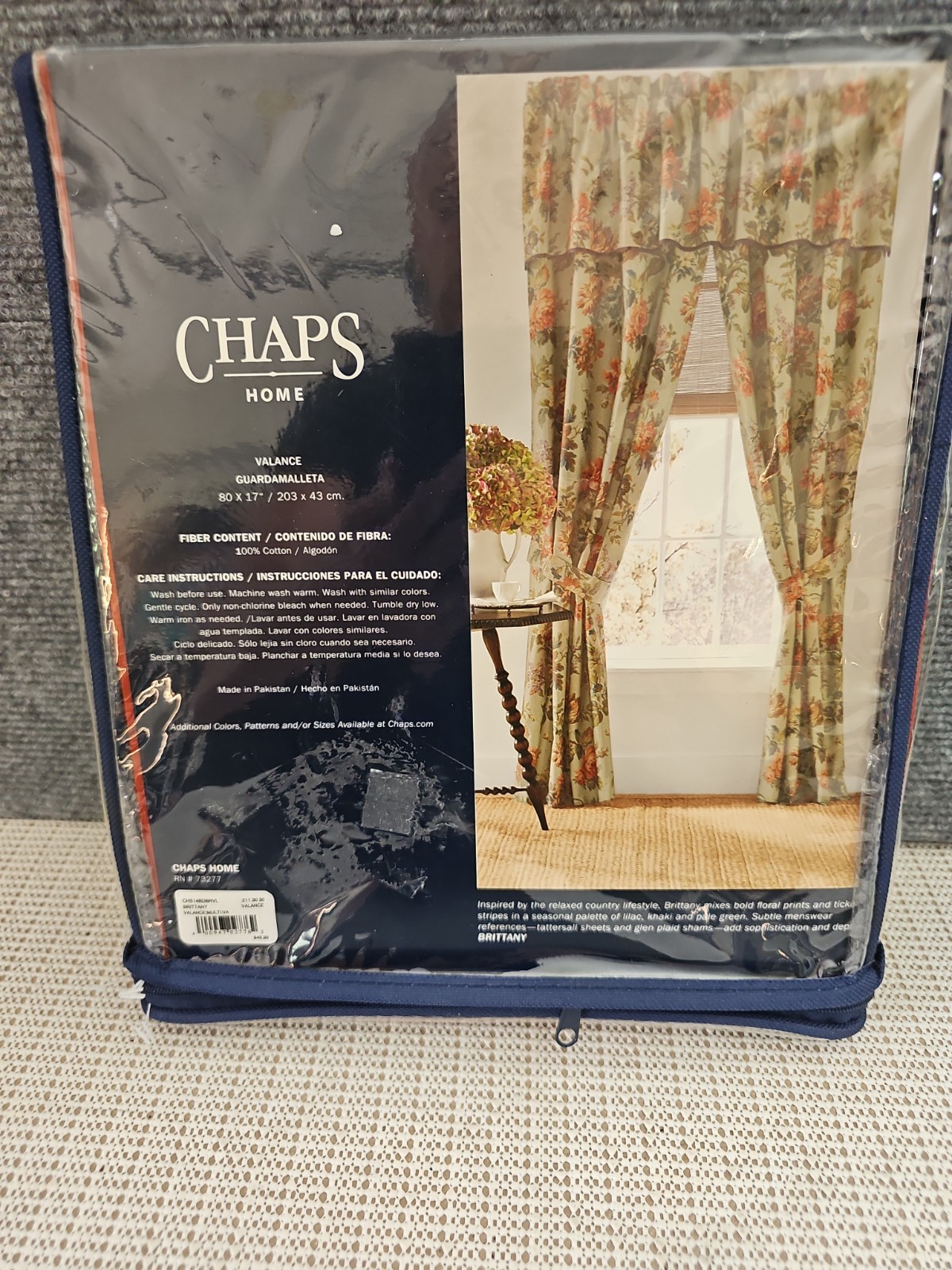 Chaps Home Brittany valance from The Hudson river valley collection 80″x17″