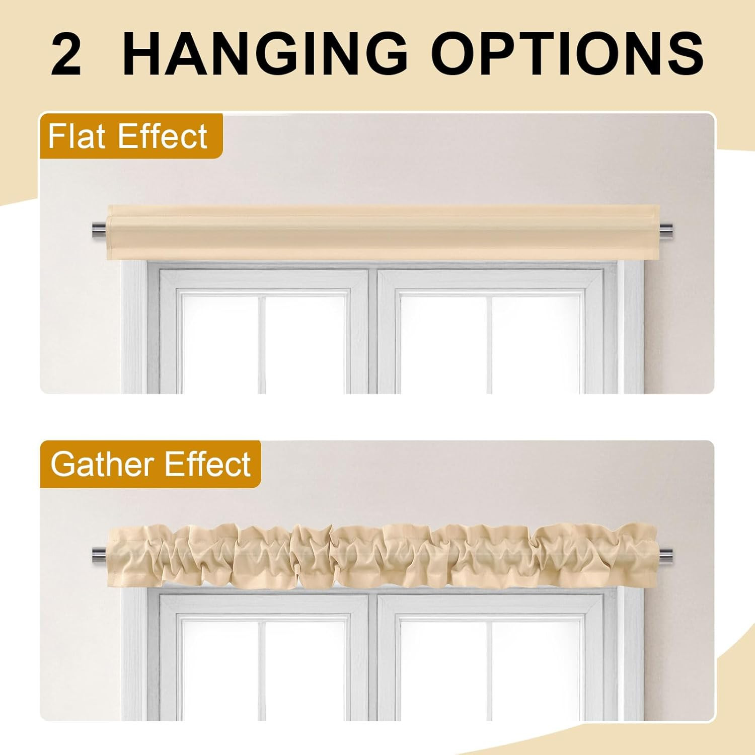 Sleeve Topper with Top Bottom Ruffle Sleeves Valances Home Décor Window Treatmen