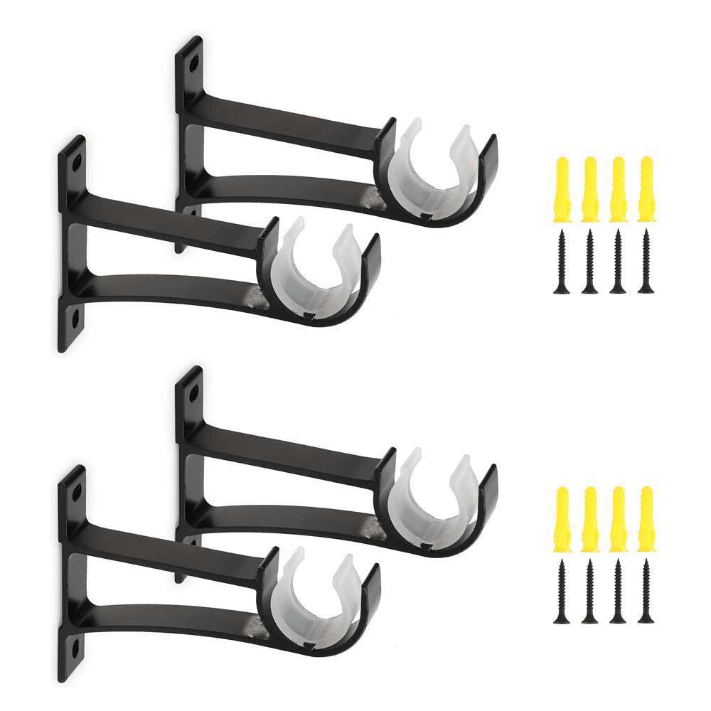 Curtain Pole Rod Brackets Window Holder Aluminum Alloy Heavy Duty Hardware NEW