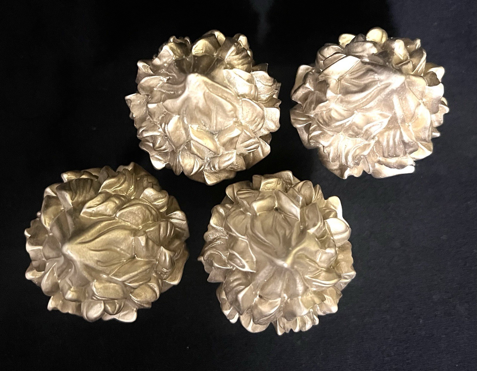 SET OF 2 – Decorative Acrylic Matte Gold Filigree Artichoke Finial