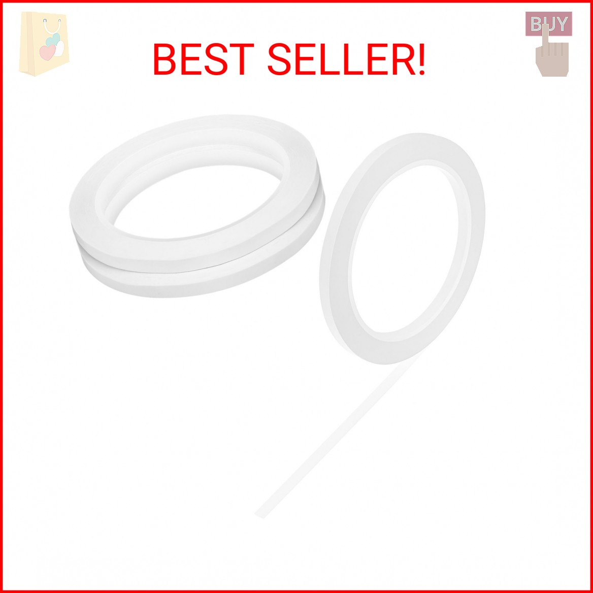 MBAIYO 3 Rolls Window Tint Tools Line Tape, Window Film Cutting Guide Tape, 0.24