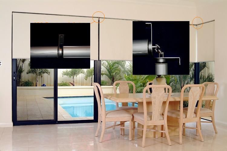 Remote Control Electric Roller Shade With Solar fabric Kit custom made to order