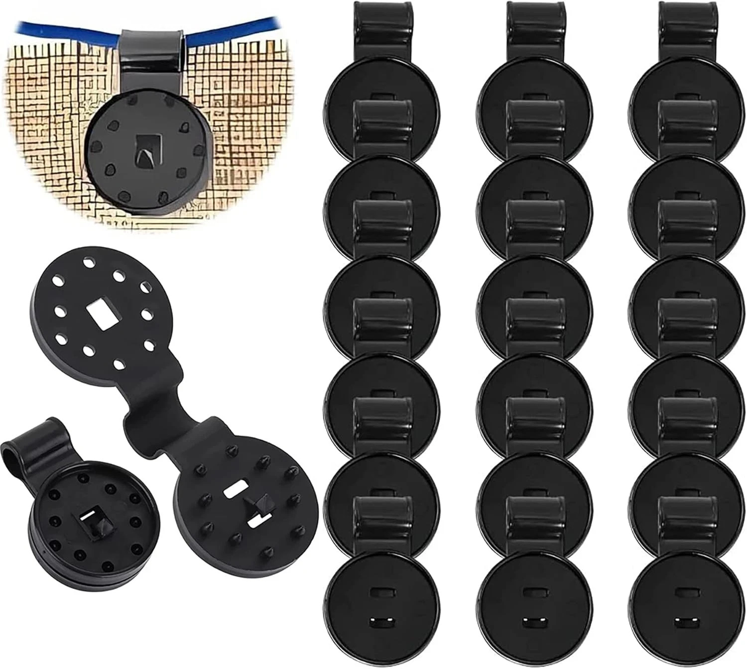 100 Pack Shade Cloth Heavy Duty Lock Grip Removable & Reusable Shade Cloth Cl…