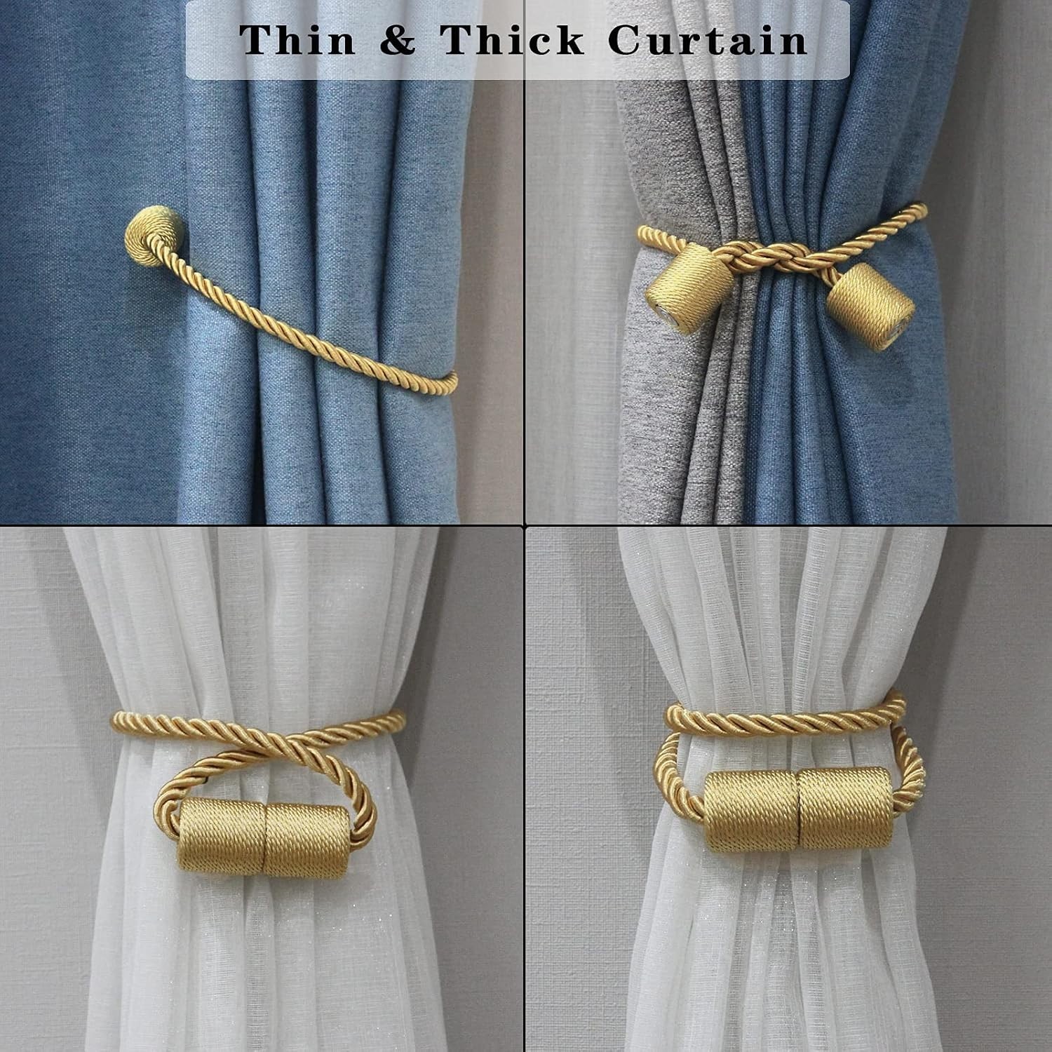 2 Pack Strong Magnetic Curtain Tiebacks Outdoor Elegant Decorative Tie Backs …
