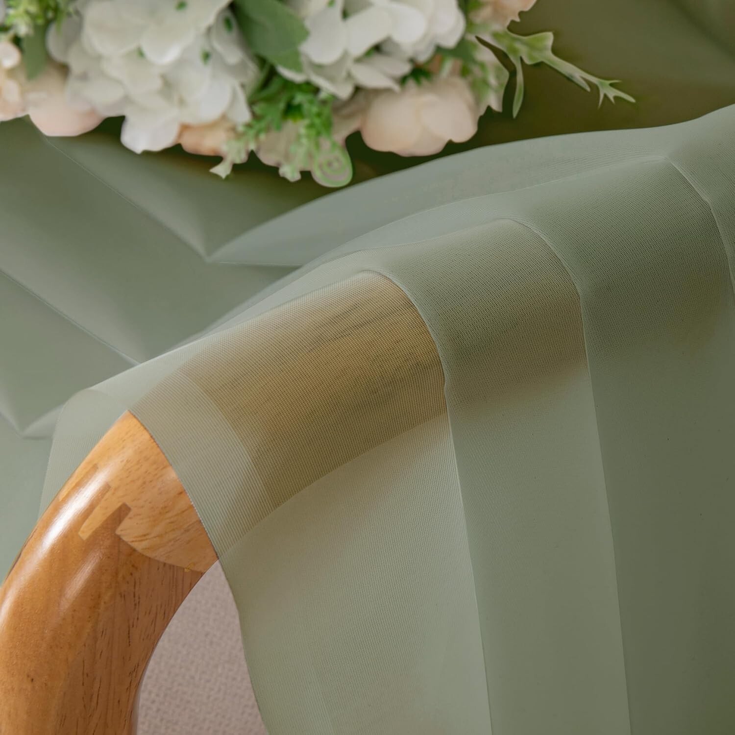 Translucent Sage Green Window Panels | 2 Pieces, 84” Long for Modern Homes