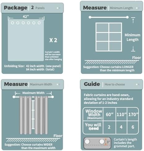 BGment Blackout Curtains for Living Room – Grommet Thermal Insulated Room Darken