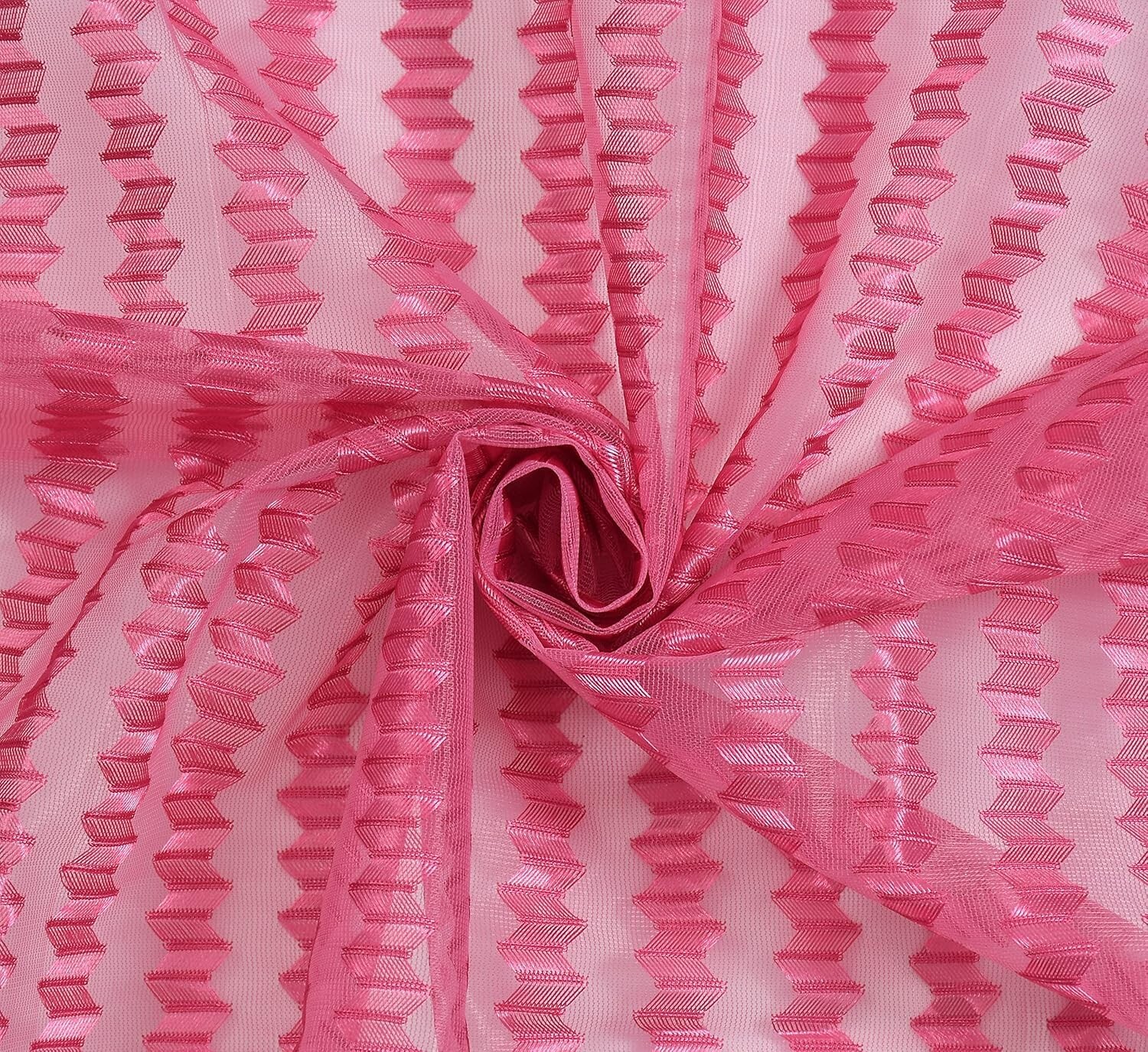 New 4 Pieces Eyelet Window Door Curtain Set 5 Feet Pink