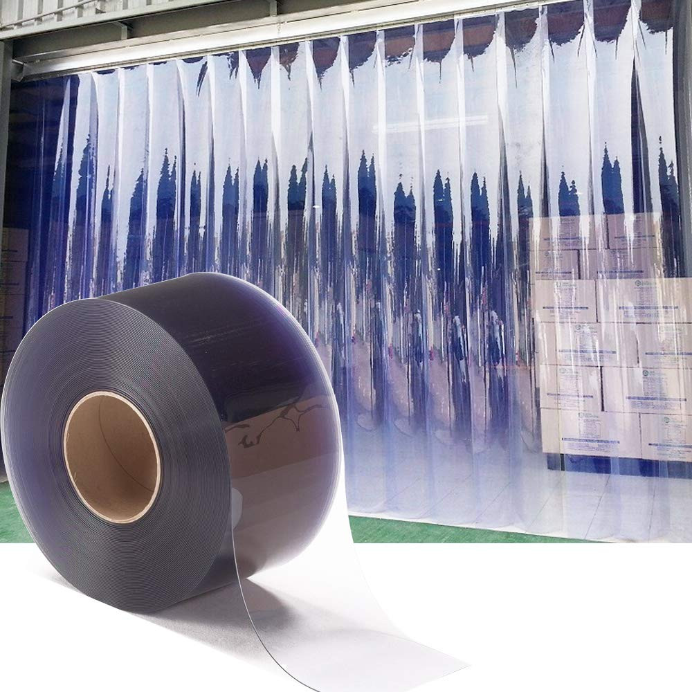 Plastic Vinyl Strip Door Curtain – 148 Feet Clear PVC Curtain Bulk Roll, Commerc