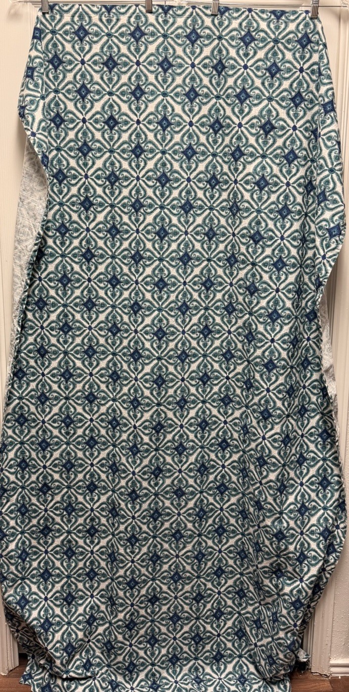 Vtg Pier 1 Imports Blue & White Window Panels Set Of 2 (46” X 84”)- Cross Posted