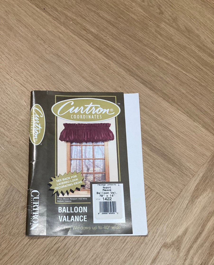 Curtron Coordinates Balloon Valance – Mauve – 70″x14″ – Fits Windows up to 40″
