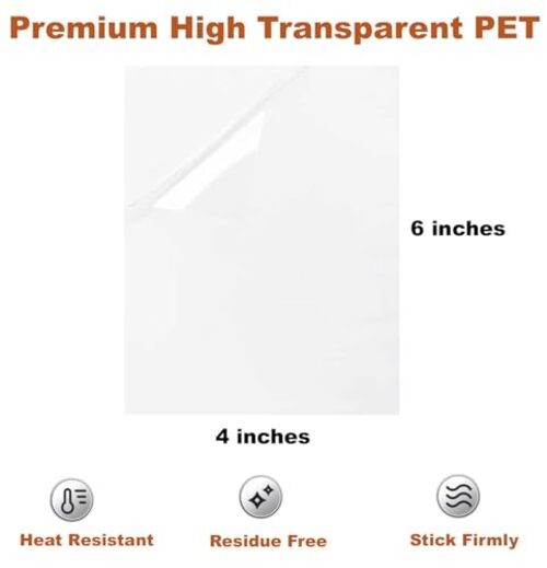 Windshield Sticker Applicator Holder Static Cling, 10 Pack 4 x 6 Inches Heat