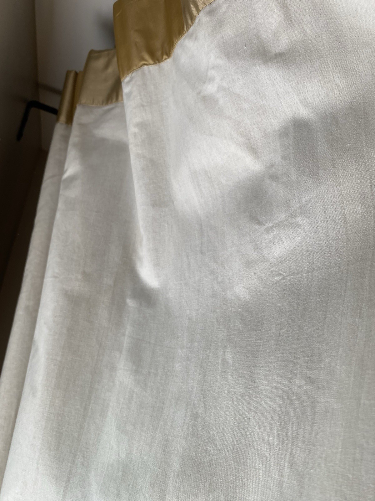 6 Panels Restoration Hardware Gold 100% INDIA SILK Curtains Drapes 51X84” Lined