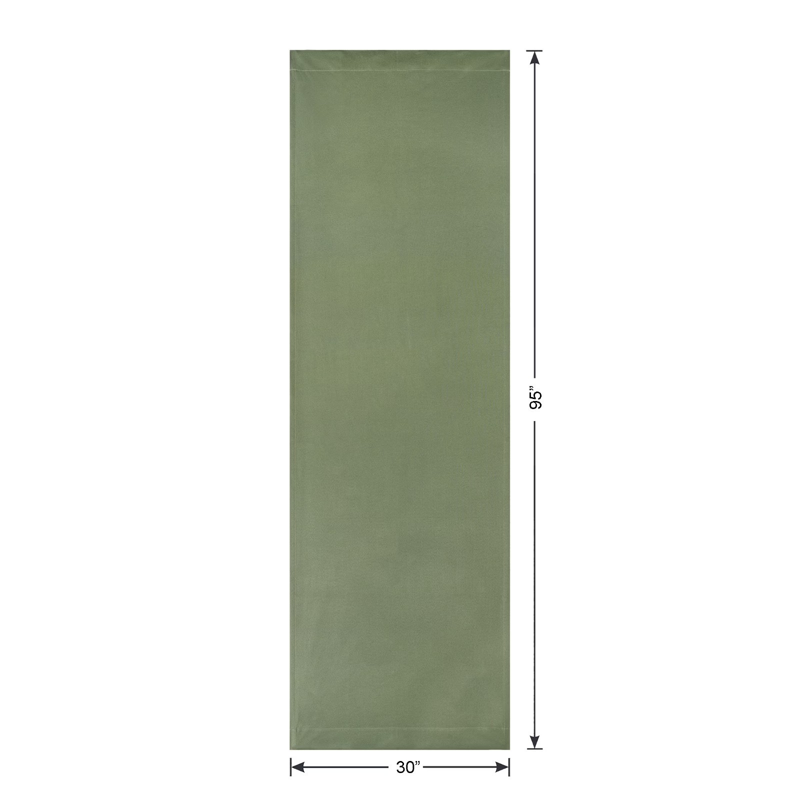 Solid Blackout Curtain Panel Pair Set of 2 30×95 Inches Rod Pocket Back Tab