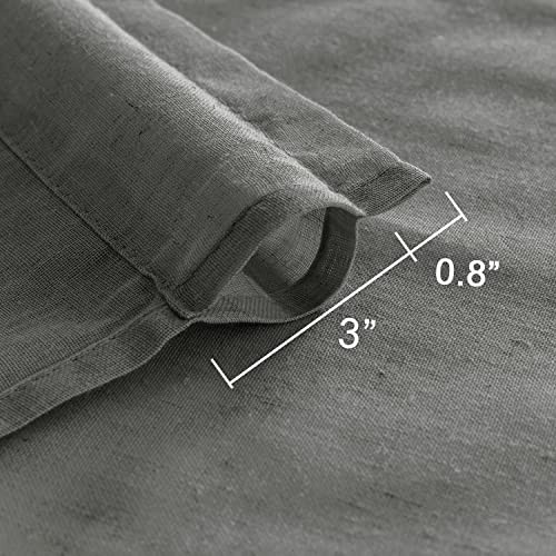 Dark Gray Curtains 24 Inch Length for Mini Kitchen Travel Half Window ,Small