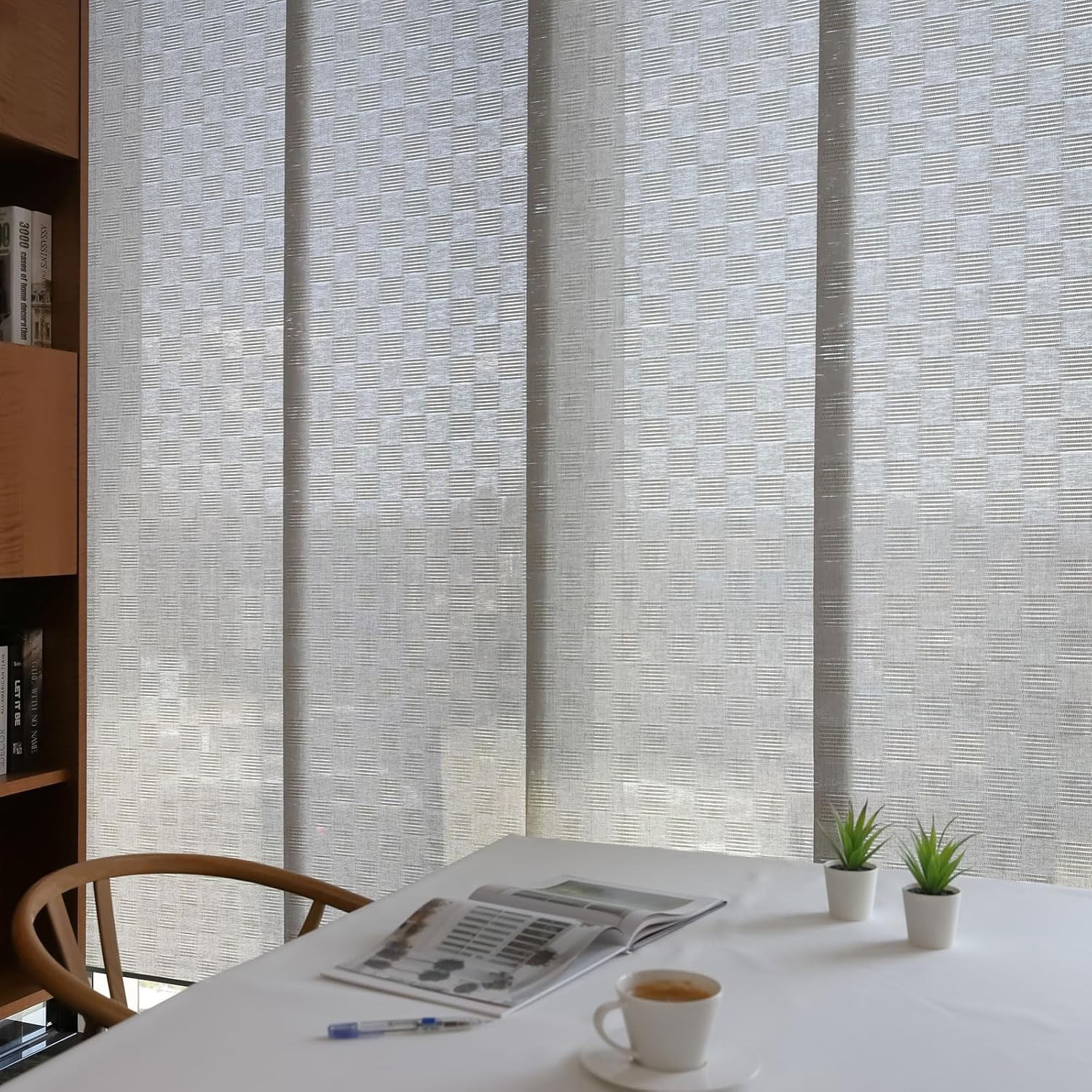 Adjustable Sliding Panel Track Blinds Room Divider Window Door Decor