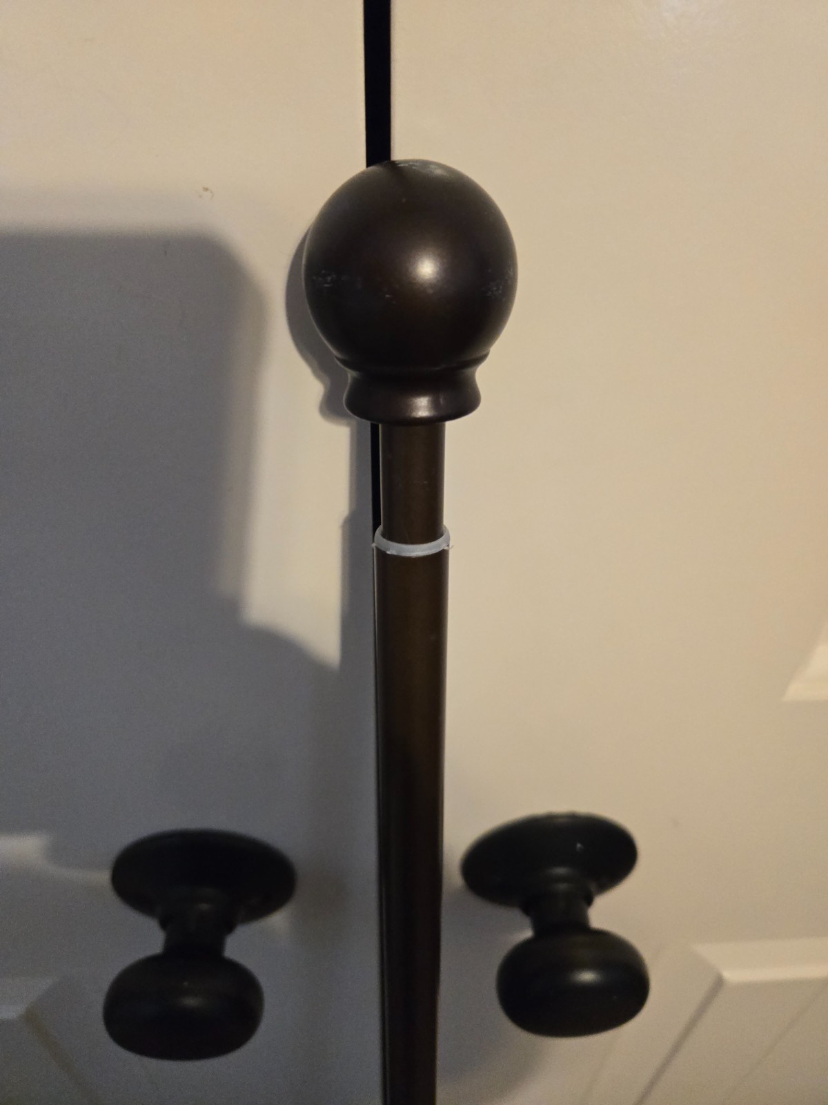 44 to 86 Inches Adjustable Ball End Brass Window Curtain Rod – 1/2 Inch Diameter