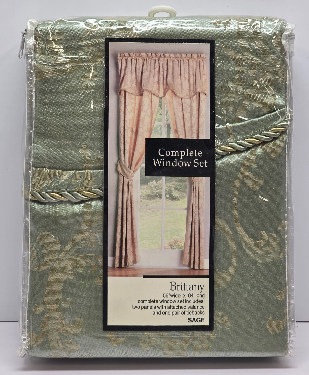 Lichtenberg Brittany Complete Sage Window Set 56×84″ Vintage