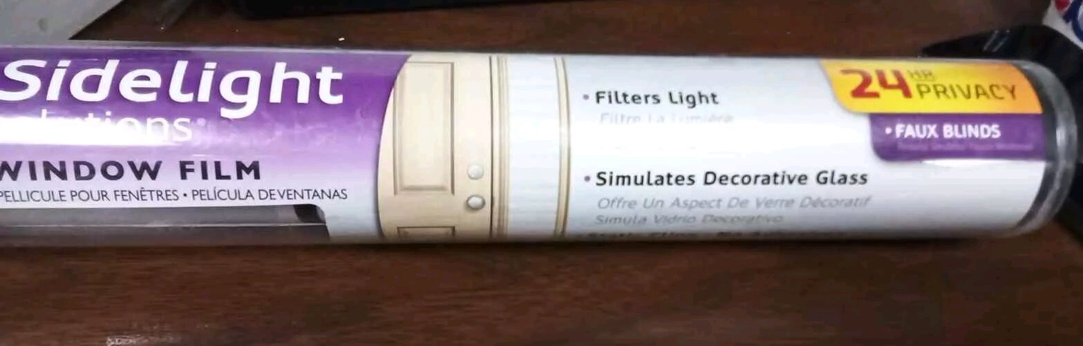 GILA Sidelight 12-in W x 6-1/2-ft L Frosted Faux Blinds Privacy/Decorative 81570