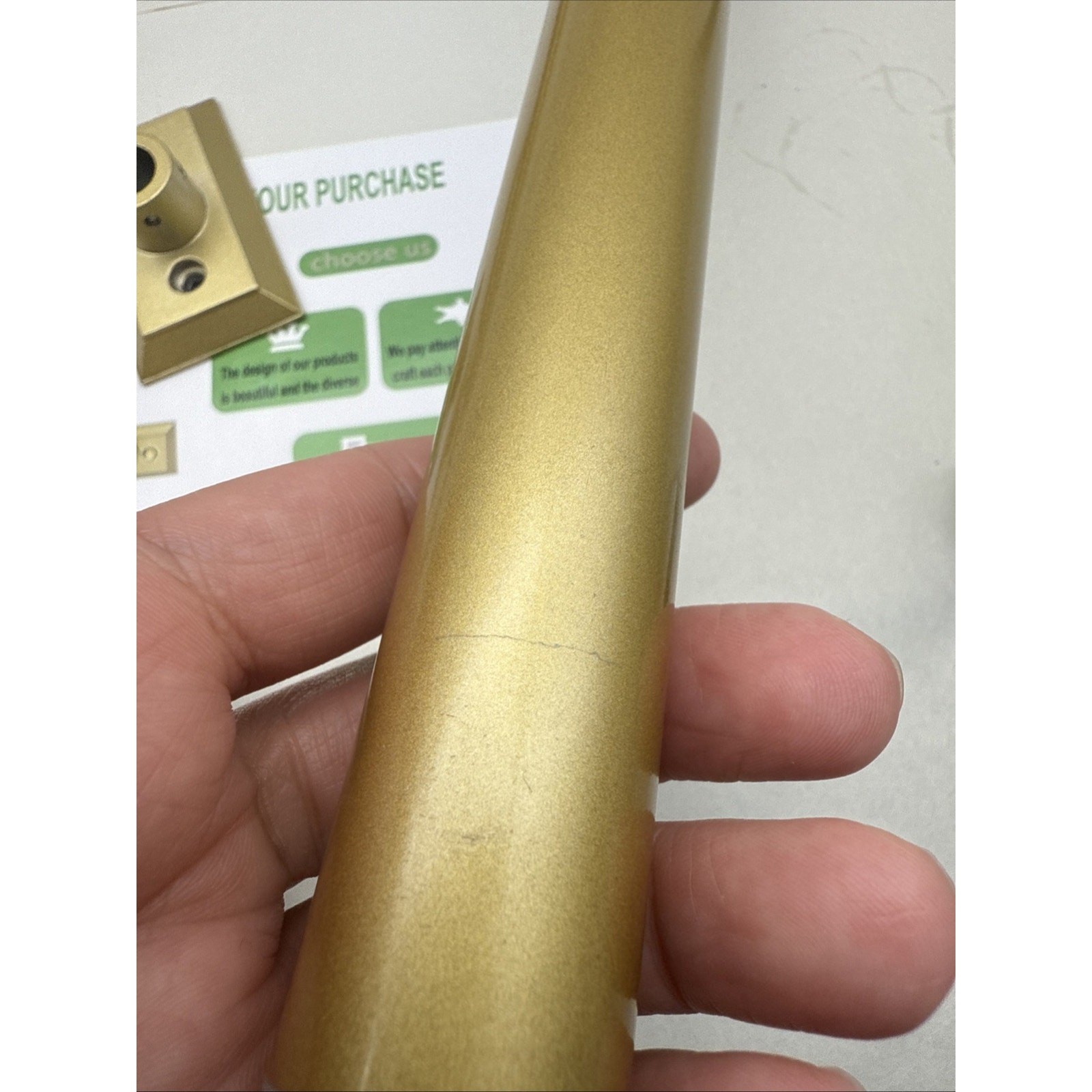 ZYRW Gold Curtain Rod 28 to 48 inches, modern , heavy duty, decorative *READ…