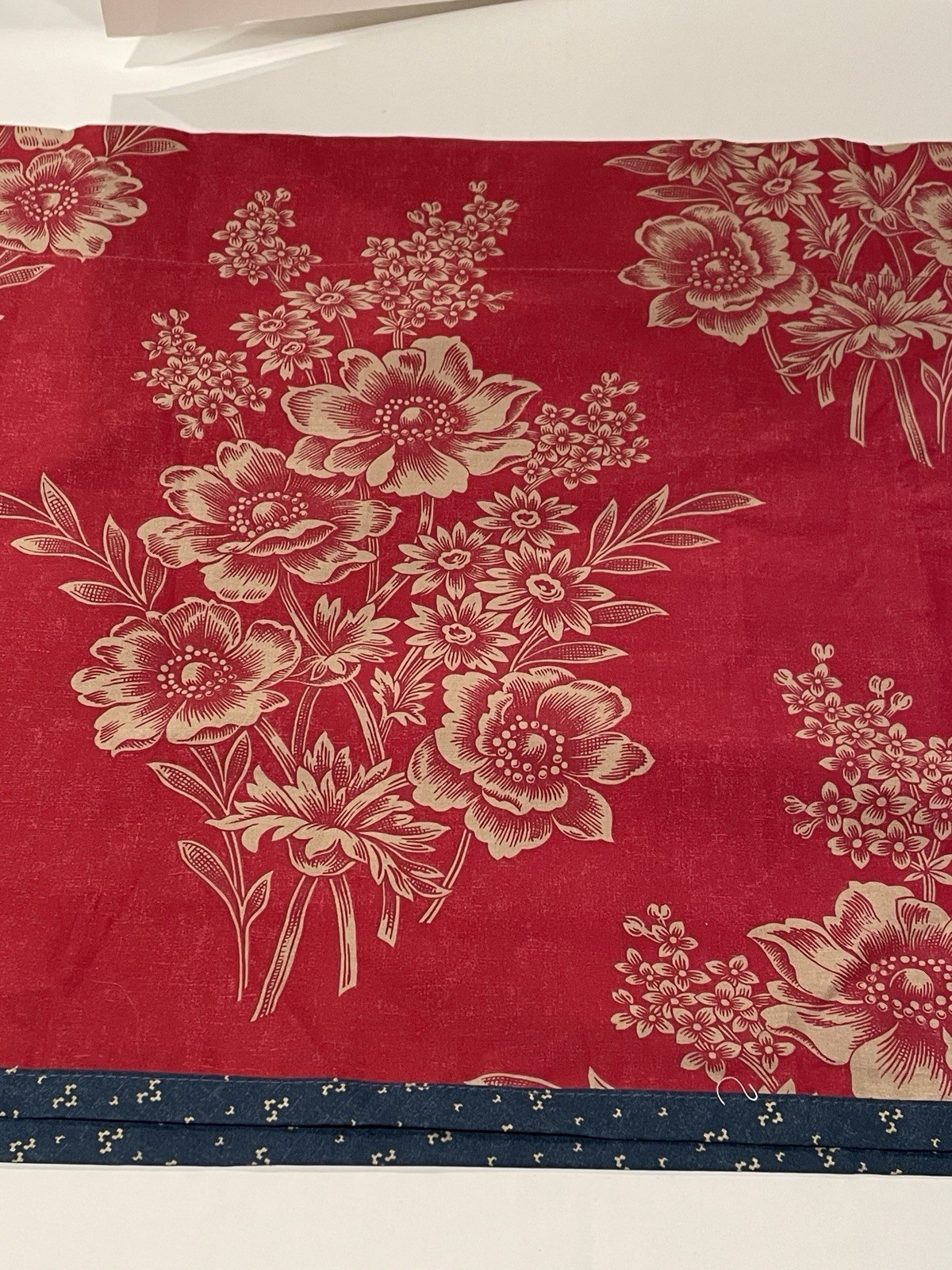 Ralph Lauren Chaps Telluride Valance Red And Blue Floral Window Treatment