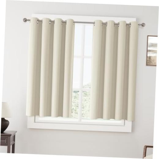 ChrisDown Blackout Curtains 45″ Long 2 52″W x 45″L (Pack of 2) – Birch
