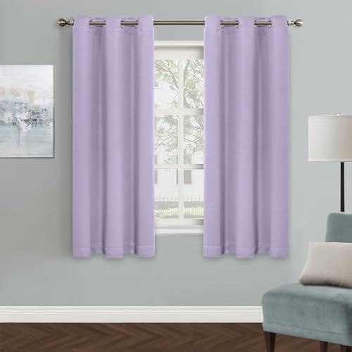 Blackout Curtains for Living Room, 63 Inch Long 42″W x 63″L (Pack of 1) Lilac