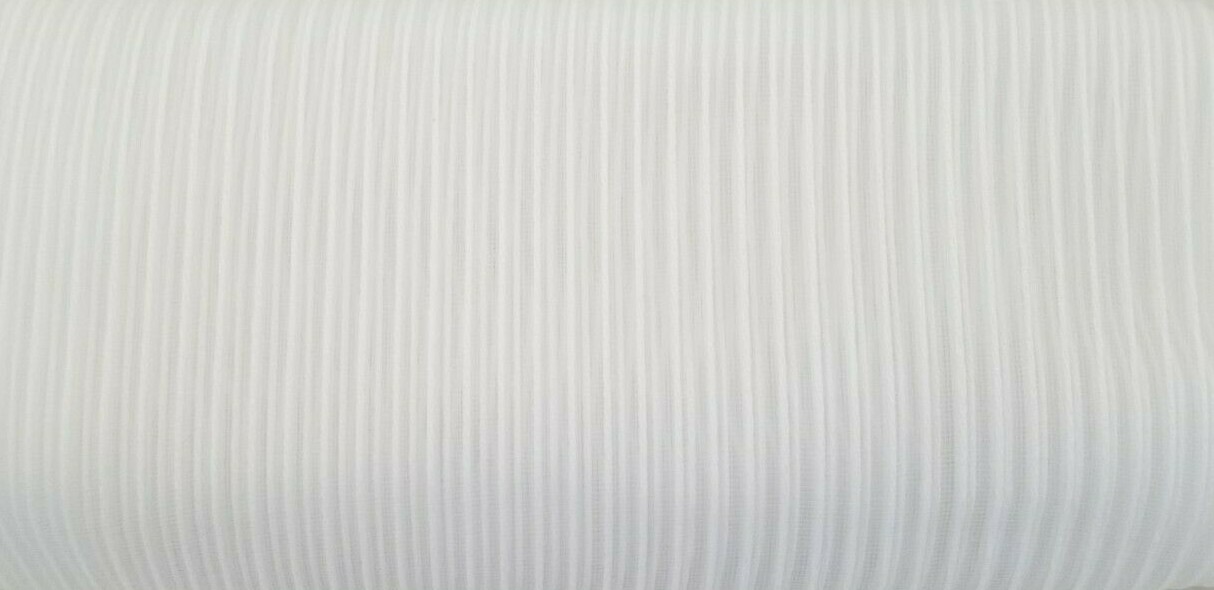 2 Threshold White Stripe Sheer Panels (1 Pair) 108″ x 84″ NIP