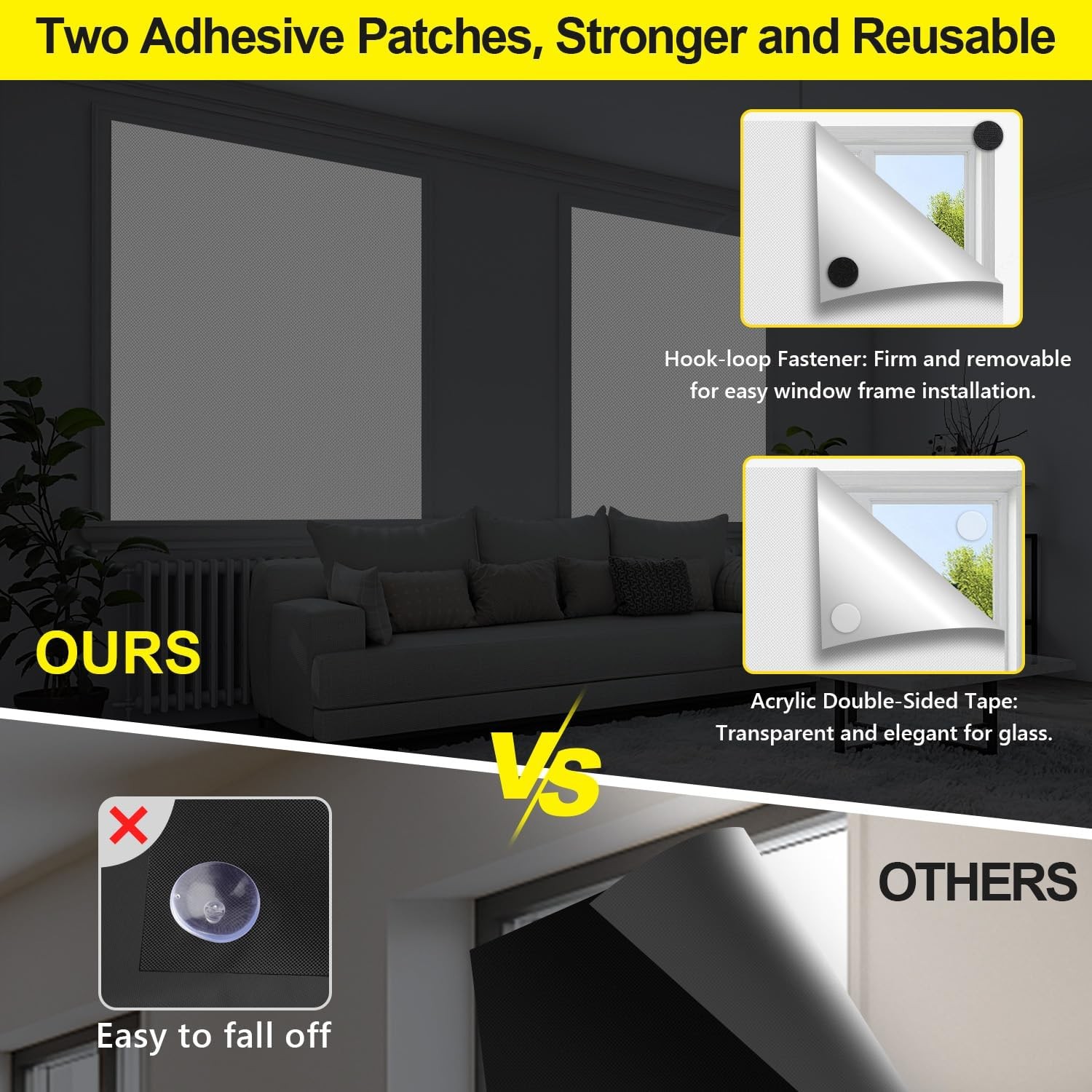 Cuttable Blackout Shades Fabric Sheet, Blackout Curtains for Bedroom, Portable