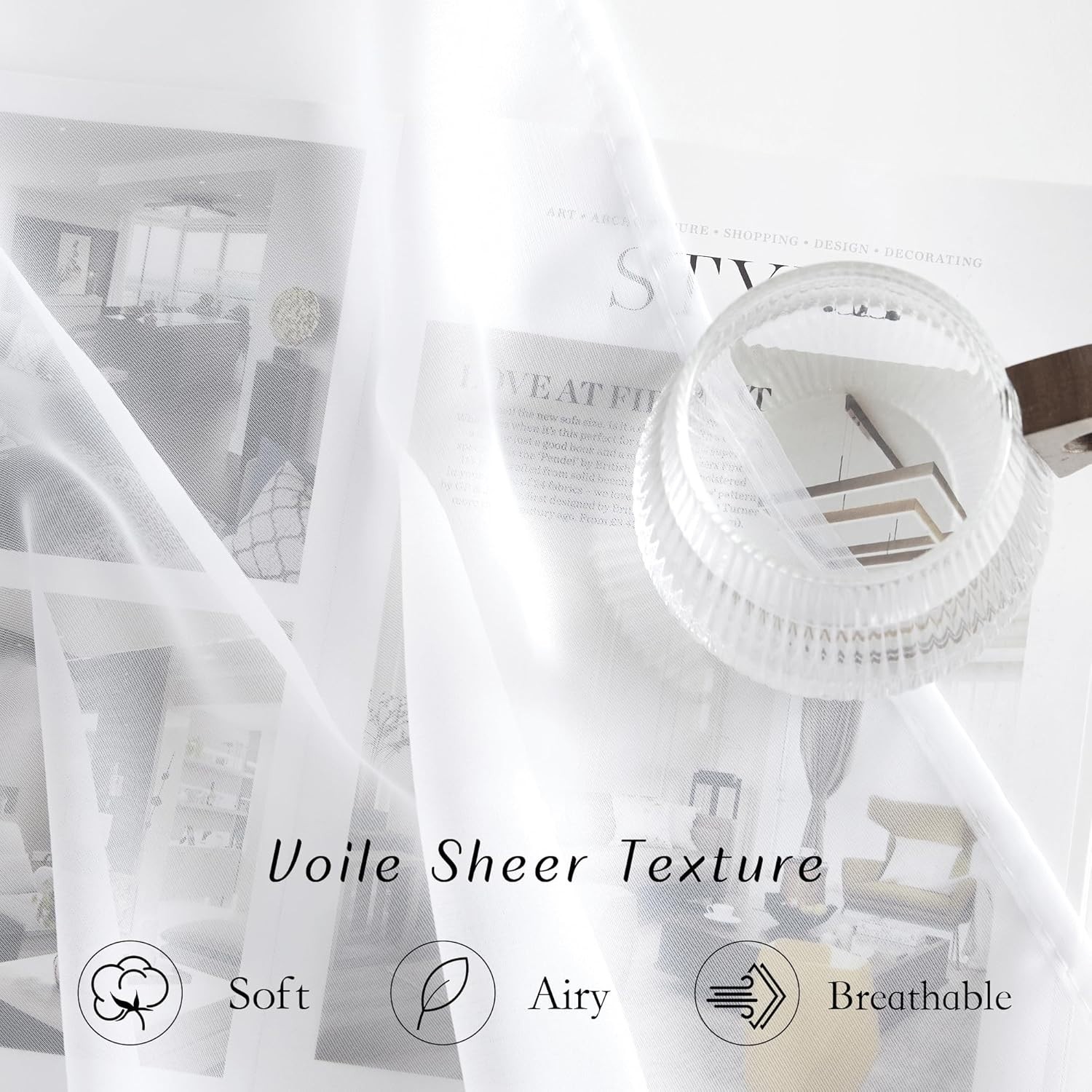 Lightweight Sheer Window Curtains 84″ x 54″ – Airy Grommet Panels for Any Room