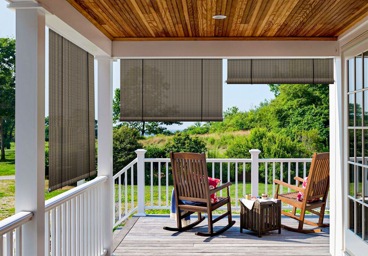 Roll Up Shade Roller Shade UV Blind Screen Patio Outdoor Deck Gazebo Porch Brown