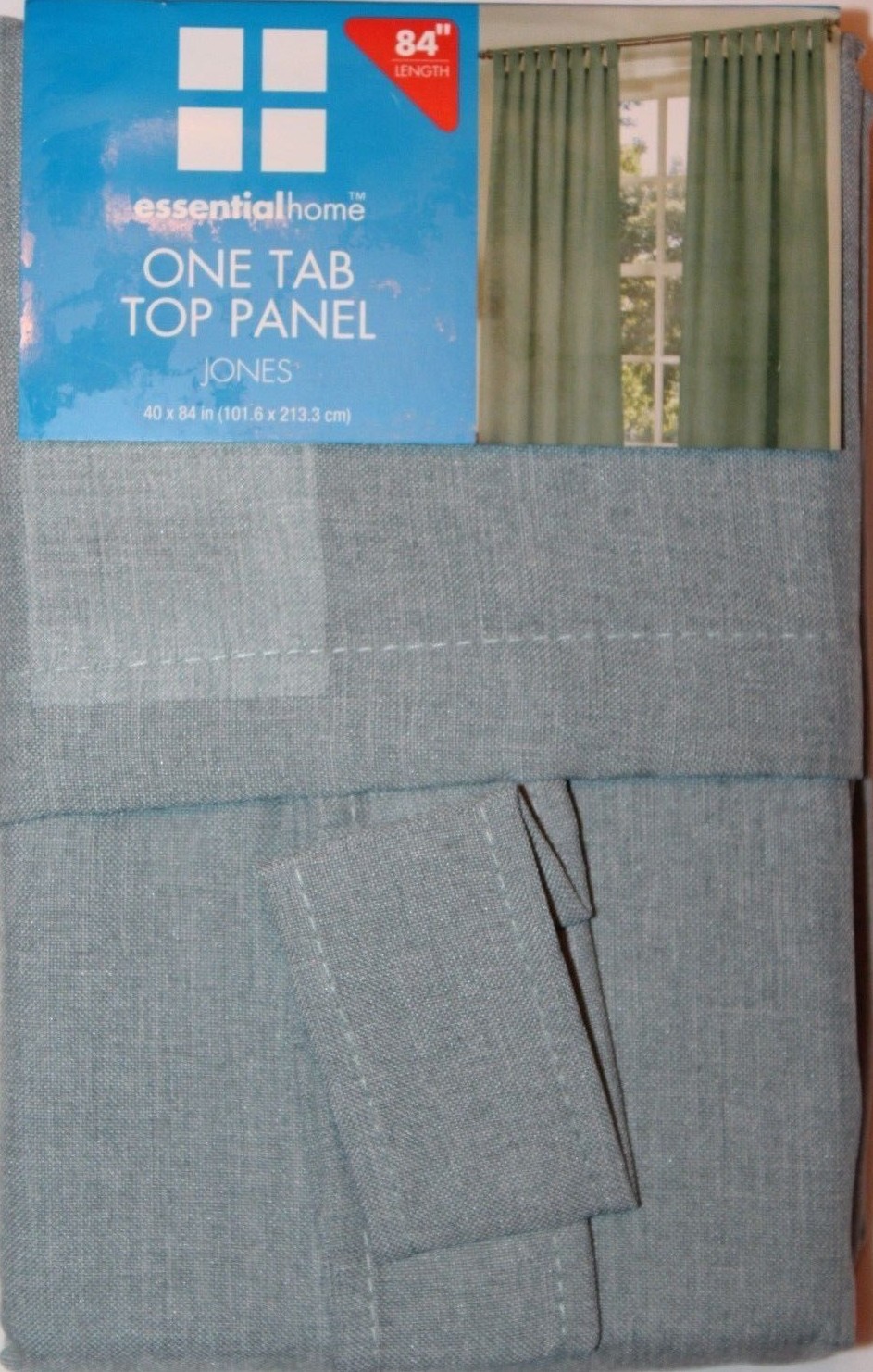 Essential Home ONE Tab Casual Window Top Panel Jones Glacier (Blue) 40 x 84 in